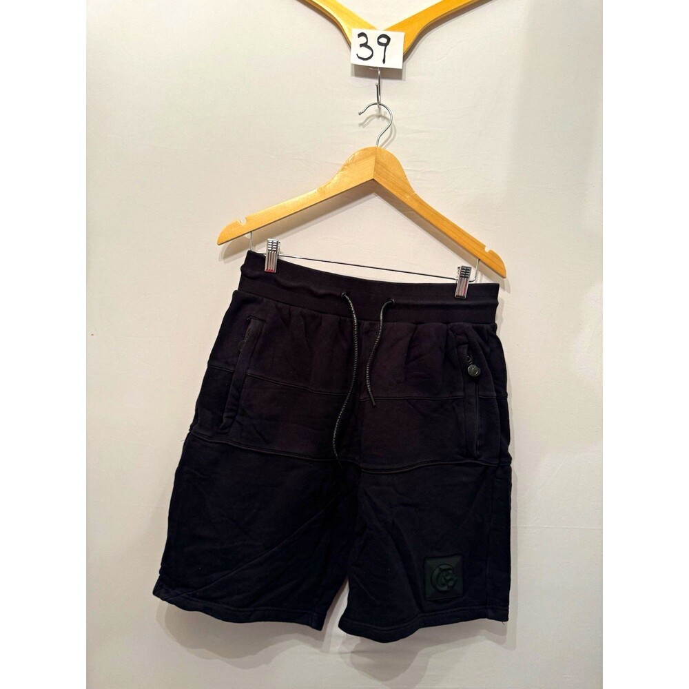 Cookies Men's Black Cotton Fleece Sweat Shorts L Drawstring Pockets Logo